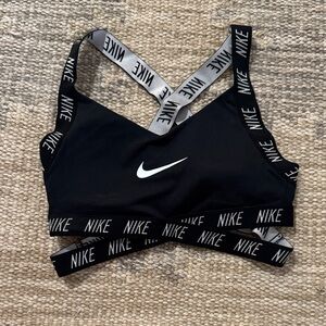 Nike Black Open Back Sports Bra